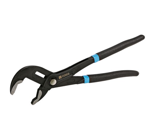 Клещи переставные, 300мм, кнопочный шарнир, зев 40мм, ПВХ рукоятки, СОЮЗ