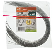 Леска для триммера, d=2.0 мм, l=30см, КРУЧ. Квадратармир.НАРЕЗАННАЯ 30ш Sturm!