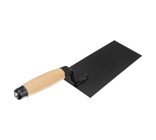 Кельма отделочника, стальная, деревянная усиленная ручка