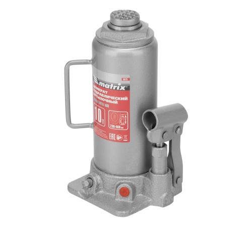 Домкрат гидравлический бутылочный, 10 т, высота подъема 230-460 мм Matrix