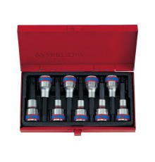 Набор торцевых насадок 1/2", Torx, Т20-Т60 мм, L = 80 мм, 9 предметов KING TONY 4119PR