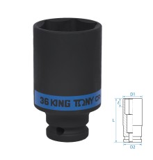Головка торцевая ударная глубокая шестигранная 1/2", 36 мм KING TONY 443536M
