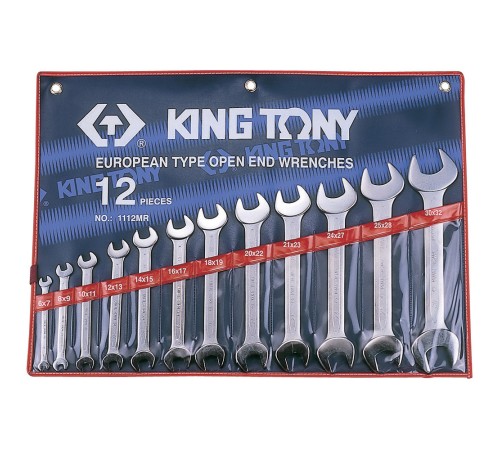 Набор рожковых ключей, 6-32 мм, 12 предметов KING TONY 1112MR Набор рожковых ключей, 6-32 мм, 12 предметов KING TONY 1112MR