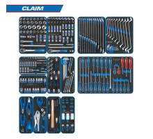 Набор инструментов 286 предметов, "CLAIM", для тележки, 13 ложементов KING TONY 934-286MRVD