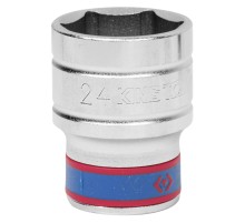 Головка торцевая стандартная шестигранная 1/2", 24 мм KING TONY 433524M Головка торцевая стандартная шестигранная 1/2", 24 мм KING TONY 433524M