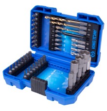 Набор вставок (бит) 1/4", PH, PZ, Hex, Torx, Slotted, Square, сверла, 45 предметов KING TONY 1045MR Набор вставок (бит) 1/4", PH, PZ, Hex, Torx, Slotted, Square, сверла, 45 предметов KING TONY 1045MR