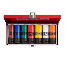 Набор глубоких ударных торцевых головок 1/2", шестигранные, 15-22 мм, 7 предметов KING TONY 44907MP