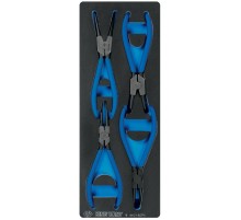 Набор съемников стопорных колец, ложемент, 4 предмета KING TONY 9-44214GPV