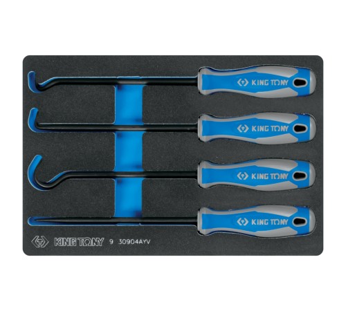 Набор для демонтажа сальников и колец, ложемент, 4 предмета KING TONY 9-30904AYV Набор для демонтажа сальников и колец, ложемент, 4 предмета KING TONY 9-30904AYV