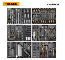 Набор инструментов 239 предметов, "CHAMPION", для тележки, 18 ложементов TOLSEN TT85416-239