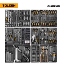 Набор инструментов 239 предметов, "CHAMPION", для тележки, 18 ложементов TOLSEN TT85416-239