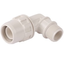 ЗУБР ШиреФит, штуцер с гайкой внешняя резьба 26 мм - 3/4″, угловая муфта (51465-26-3/4)