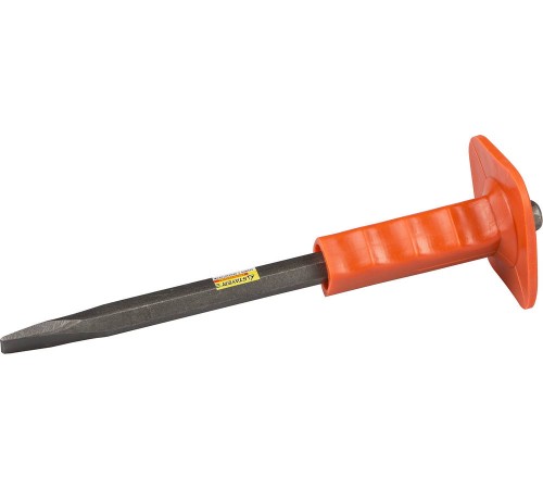 STAYER 25*300 мм, высокоуглеродистая сталь, зубило с протектором 2122-30 STAYER 25*300 мм, высокоуглеродистая сталь, зубило с протектором 2122-30