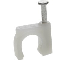 ЗУБР СД-К, 12 мм, 40 шт, круглая скоба-держатель с оцинкованным гвоздем, Профессионал (45111-12)