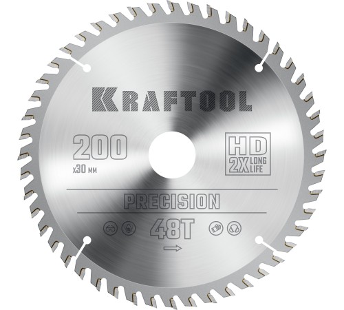 KRAFTOOL Precision, 200 х 30 мм, 48Т, пильный диск по дереву (36952-200-30) KRAFTOOL Precision, 200 х 30 мм, 48Т, пильный диск по дереву (36952-200-30)