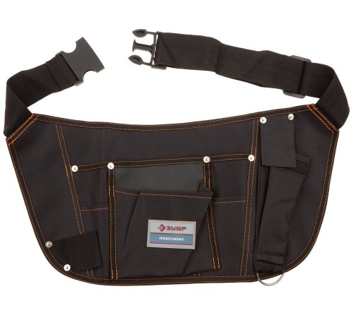 ЗУБР 9 карманов, нейлон, петля (скоба) для крупного инструмента, сумка поясная для инструмента 38653