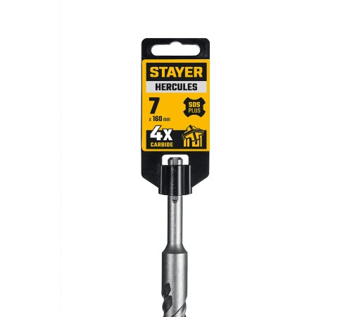 STAYER HERCULES-4Х 7x160 мм, SDS-plus бур (29290-160-07) STAYER HERCULES-4Х 7x160 мм, SDS-plus бур (29290-160-07)