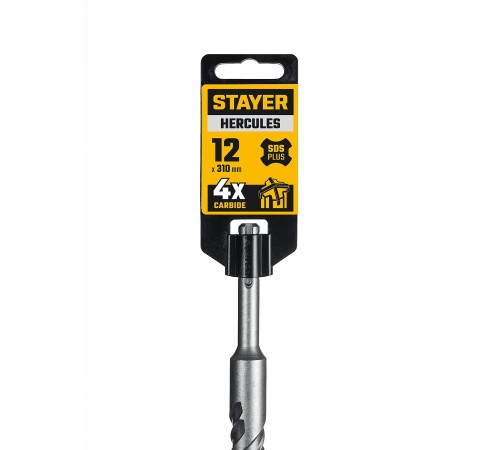 STAYER HERCULES-4Х 12x310 мм, SDS-plus бур (29290-310-12) STAYER HERCULES-4Х 12x310 мм, SDS-plus бур (29290-310-12)