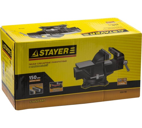 STAYER, 150 мм, слесарные тиски, 3254-150 STAYER, 150 мм, слесарные тиски, 3254-150