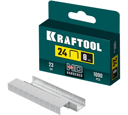 KRAFTOOL 8 мм, тип 24, 1000 шт, скобы для плайера (31724-08) KRAFTOOL 8 мм, тип 24, 1000 шт, скобы для плайера (31724-08)
