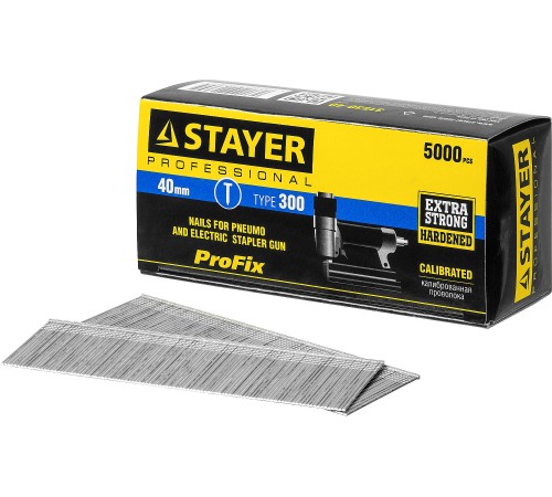 STAYER гвозди тип 300, 40 мм, гвозди особотвердые 31530-40 Professional STAYER гвозди тип 300, 40 мм, гвозди особотвердые 31530-40 Professional