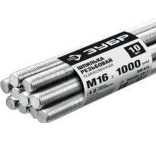 ЗУБР DIN 975, кл. пр. 4.8, М16 х 1000 мм, цинк, 10 шт, резьбовая шпилька (30330-16-1) ЗУБР DIN 975, кл. пр. 4.8, М16 х 1000 мм, цинк, 10 шт, резьбовая шпилька (30330-16-1)