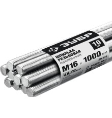 ЗУБР DIN 975, кл. пр. 4.8, М16 х 1000 мм, цинк, 10 шт, резьбовая шпилька (30330-16-1) ЗУБР DIN 975, кл. пр. 4.8, М16 х 1000 мм, цинк, 10 шт, резьбовая шпилька (30330-16-1)
