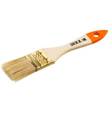 DEXX 38 мм, 1.5″, натуральная щетина, деревянная ручка, флейцевая, все виды ЛКМ, плоская кисть (0100-038) DEXX 38 мм, 1.5″, натуральная щетина, деревянная ручка, флейцевая, все виды ЛКМ, плоская кисть (0100-038)