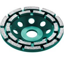 KRAFTOOL Double, d 125 мм, двухрядная алмазная шлифовальная чашка, INDUSTRIAL (33369-125)