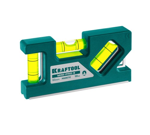 KRAFTOOL Mini-Pro 3, 100 мм, магнитный компактный уровень (34861-010)