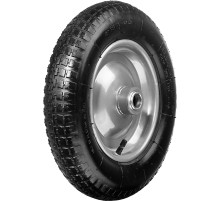 СИБИН СК-3, 3.25″ х 360 мм, для тачек (арт. 39905, 39909, 39992, 39994), стальной диск, подшипник - 25,4 мм, пневматическое колесо (39910-3)