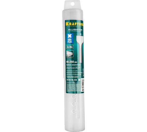 KRAFTOOL 250 мм, SDS-Plus, зубило лопаточное 29326-40-250_z01 KRAFTOOL 250 мм, SDS-Plus, зубило лопаточное 29326-40-250_z01
