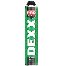 DEXX PRO, 750 мл, пистолетная, всесезонная, выход до 30 л, монтажная пена (41126)