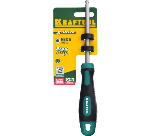 KRAFTOOL HEX Ball 6х100мм, отвертка слесарная 250075-6-100 KRAFTOOL HEX Ball 6х100мм, отвертка слесарная 250075-6-100
