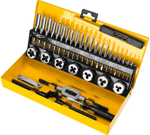 STAYER 32 предмета, легированная сталь, набор метчиков и плашек MaxCut Master STAYER 32 предмета, легированная сталь, набор метчиков и плашек MaxCut Master