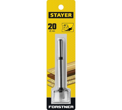 STAYER Ø20 х 90 мм, сверло Форстнера по дереву  STAYER Ø20 х 90 мм, сверло Форстнера по дереву