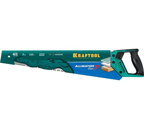 KRAFTOOL 7 TPI, 550 мм, ножовка для гипса Alligator GIPS 15210 KRAFTOOL 7 TPI, 550 мм, ножовка для гипса Alligator GIPS 15210