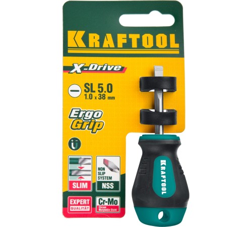 KRAFTOOL SL5.5х38 мм, отвертка слесарная 250071-5.5-038 KRAFTOOL SL5.5х38 мм, отвертка слесарная 250071-5.5-038