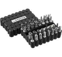STAYER 33 шт, набор специальных бит с магнитным адаптером (26084-H33) STAYER 33 шт, набор специальных бит с магнитным адаптером (26084-H33)
