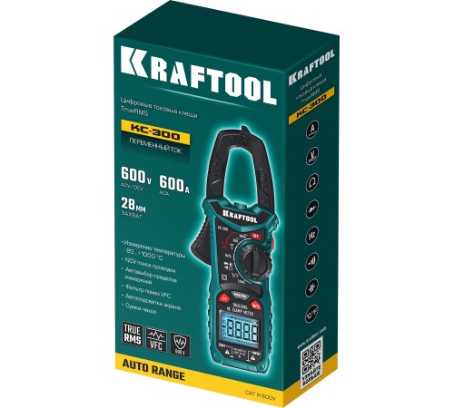 KRAFTOOL KC-300 Цифровые токовые клещи (59832) KRAFTOOL KC-300 Цифровые токовые клещи (59832)
