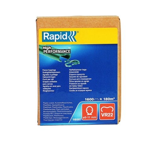 RAPID тип VR22, 1600 шт, кольцевые скобы зеленые для FP222 40108811