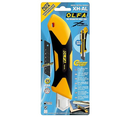 OLFA 25 мм, сегментированное лезвие, AUTO LOCK, нож для тяжелых работ OL-XH-AL OLFA 25 мм, сегментированное лезвие, AUTO LOCK, нож для тяжелых работ OL-XH-AL