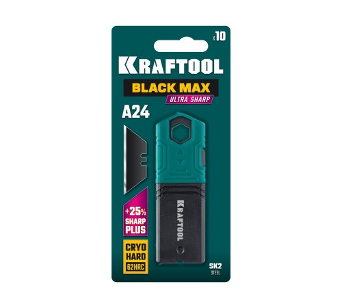 KRAFTOOL BlackMax-A24, 10 шт, трапециевидные лезвия (09624-S10) KRAFTOOL BlackMax-A24, 10 шт, трапециевидные лезвия (09624-S10)