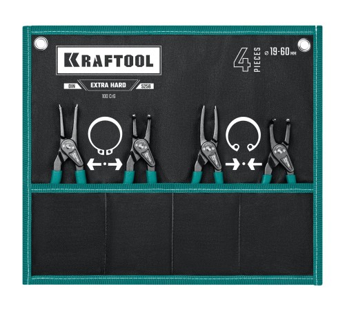 KRAFTOOL 4 шт, 180 мм, съемник стопорных колец (22812-H4)