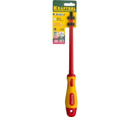 KRAFTOOL SL8х175 мм, отвертка высоковольтная 250083-8.0-175