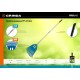 GRINDA 23 зубца, веерные грабли пластиковые с алюминиевым черенком PROLine PP-23X 421811
