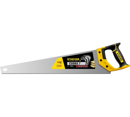 STAYER 7 TPI, 500 мм, ножовка универсальная (пила) COBRA 7 1510-50_z02 Professional STAYER 7 TPI, 500 мм, ножовка универсальная (пила) COBRA 7 1510-50_z02 Professional