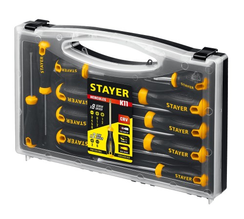 STAYER Hercules-K11 набор отверток 11 шт STAYER Hercules-K11 набор отверток 11 шт