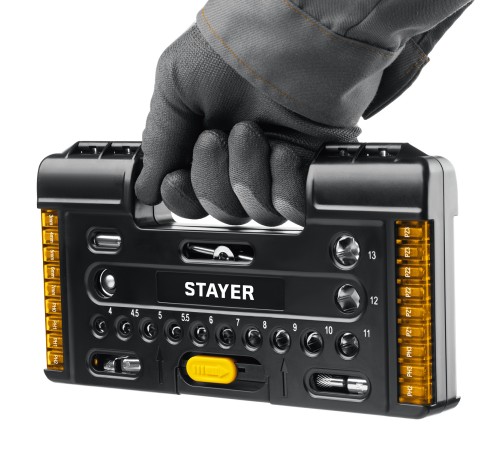 STAYER Auto 57, 57 шт, универсальный набор инструмента (27760-H57) STAYER Auto 57, 57 шт, универсальный набор инструмента (27760-H57)