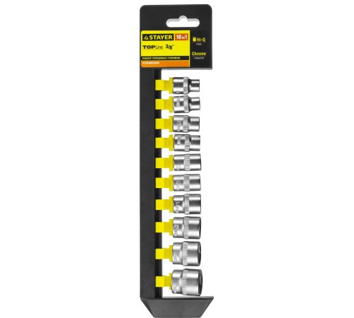 STAYER 10 шт., набор торцовых головок 27757-H10 STAYER 10 шт., набор торцовых головок 27757-H10